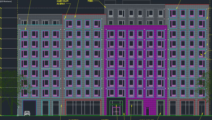 BIM rendering, Concourse Village, Bronx, NY
